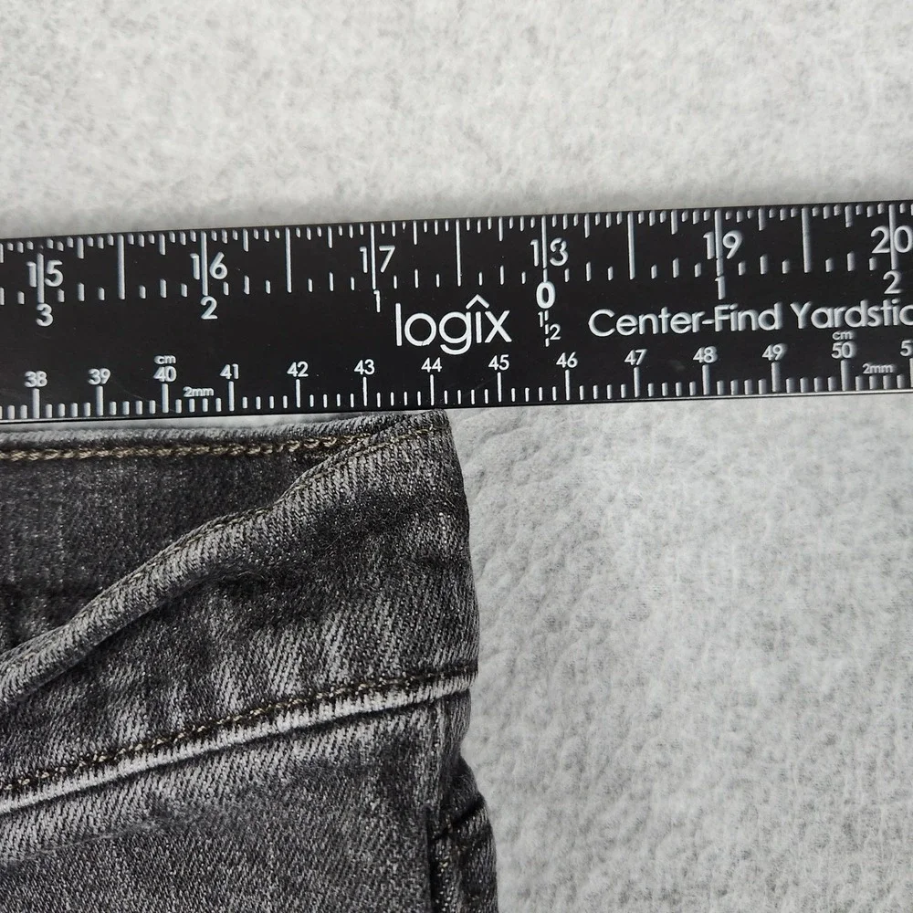 Urban Pipeline Jeans Mens 36x30 Black Denim Whiskered Max Flex Slim Straight Leg